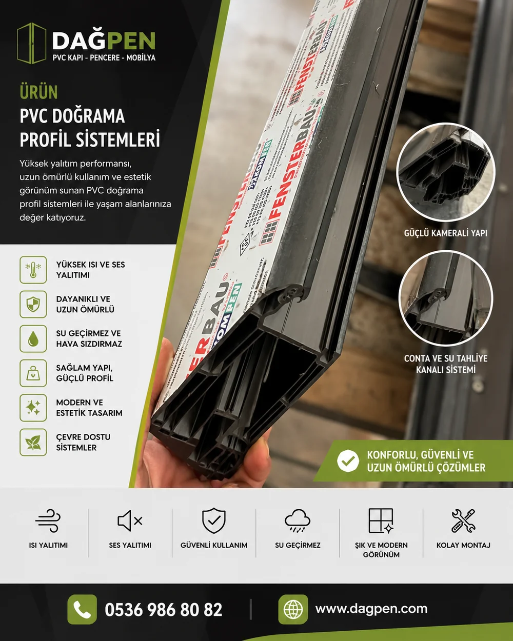 Konya PVC Doğrama Profil Sistemleri | Dağpen